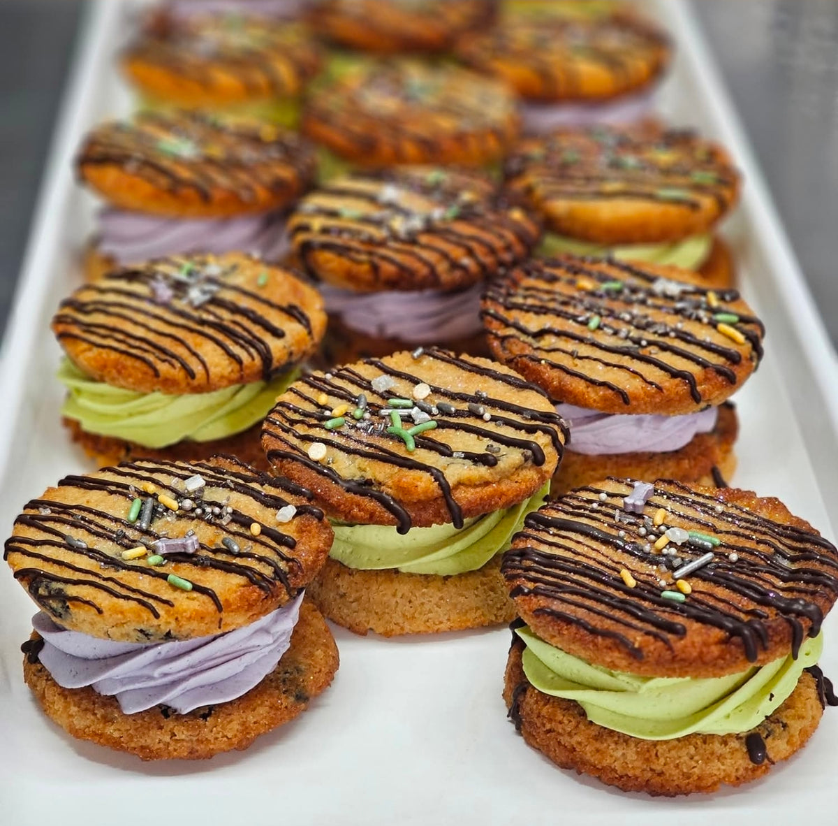Halloween Vanilla Whipped Cream Cookie Sandwiches (2pk)