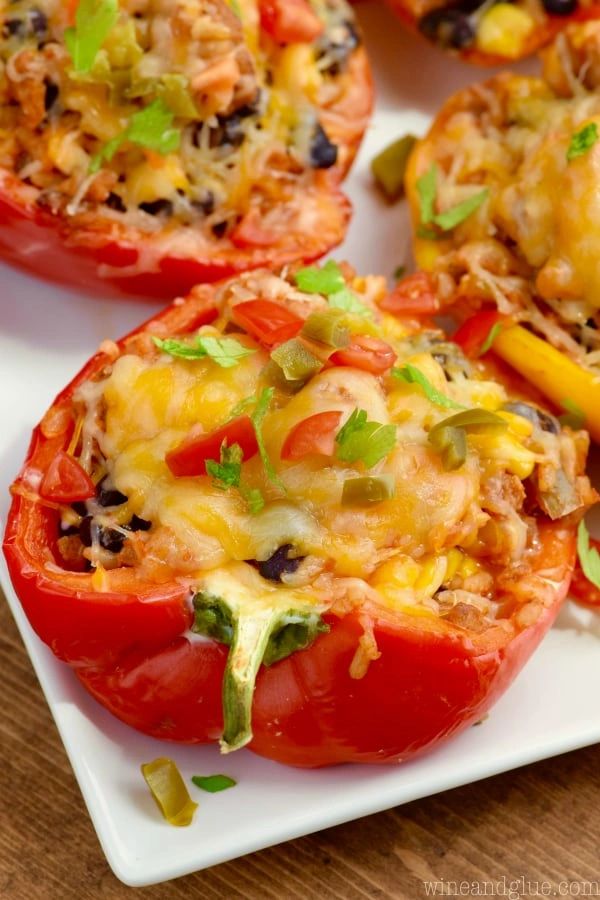 Homemade keto Beef Taco Stuffed Peppers with a perfect balance of taste and nutrition