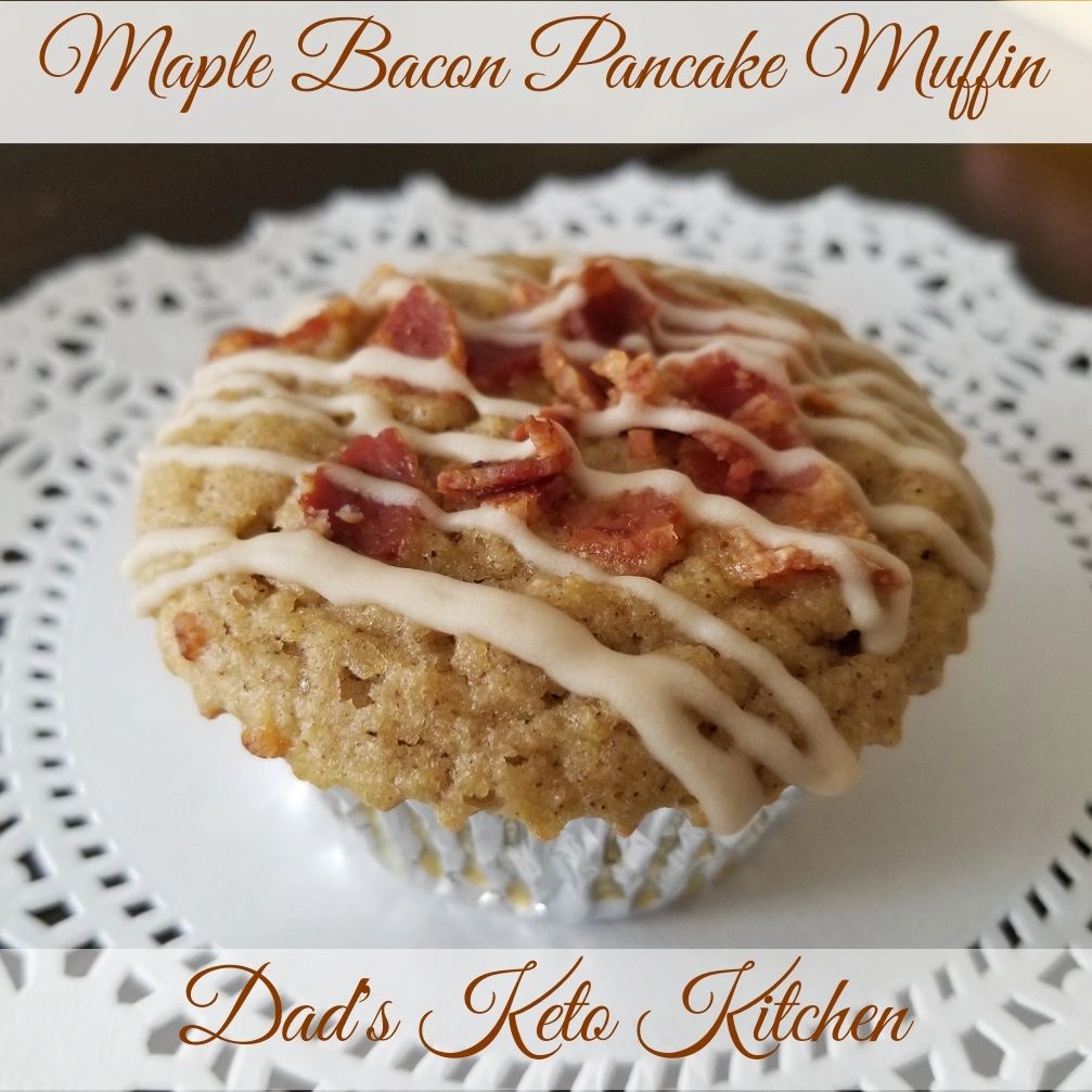 Guilt-free keto Savory Maple Bacon Pancake Muffin (4) - sugar-free, gluten-free, and low-carb