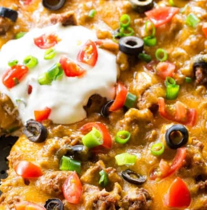 Tasty and nutritious keto Taco Pizza, crafted for a balanced diet