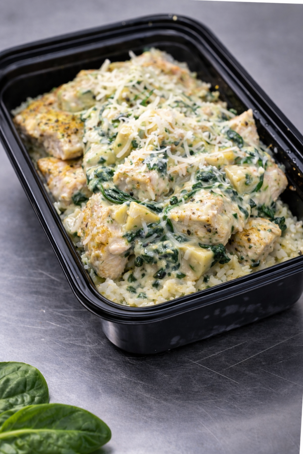 Chicken Spinach Artichoke POWER BOWL (52g Protein!)