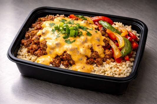 Beef Queso Protein POWER BOWL (52g protein!)