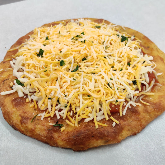 Freshly prepared keto-friendly 5-Cheese Pizza for a balanced diet