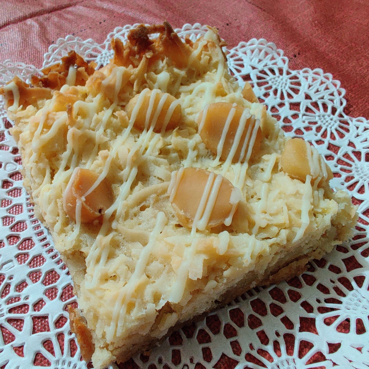 Freshly prepared keto-friendly Coconut Macadamia Bars for a balanced diet