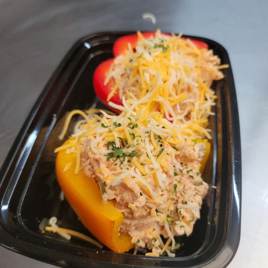 Healthy and tasty keto Southwest Chicken & Cheese Stuffed Peppers for a guilt-free indulgence