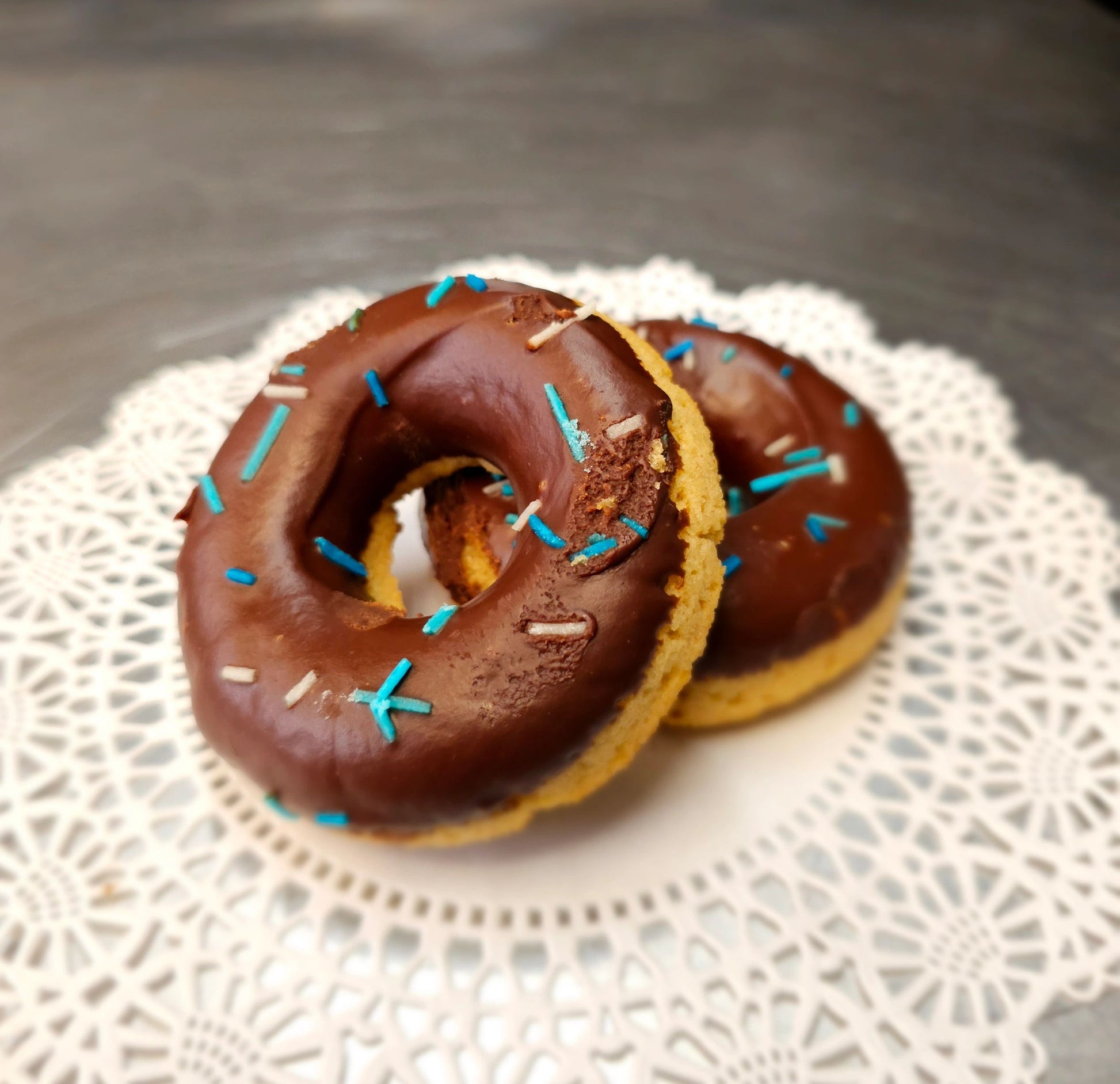 Savory and rich low-carb Chocolate-Frosted Vanilla Donuts (4pk) crafted for optimal health