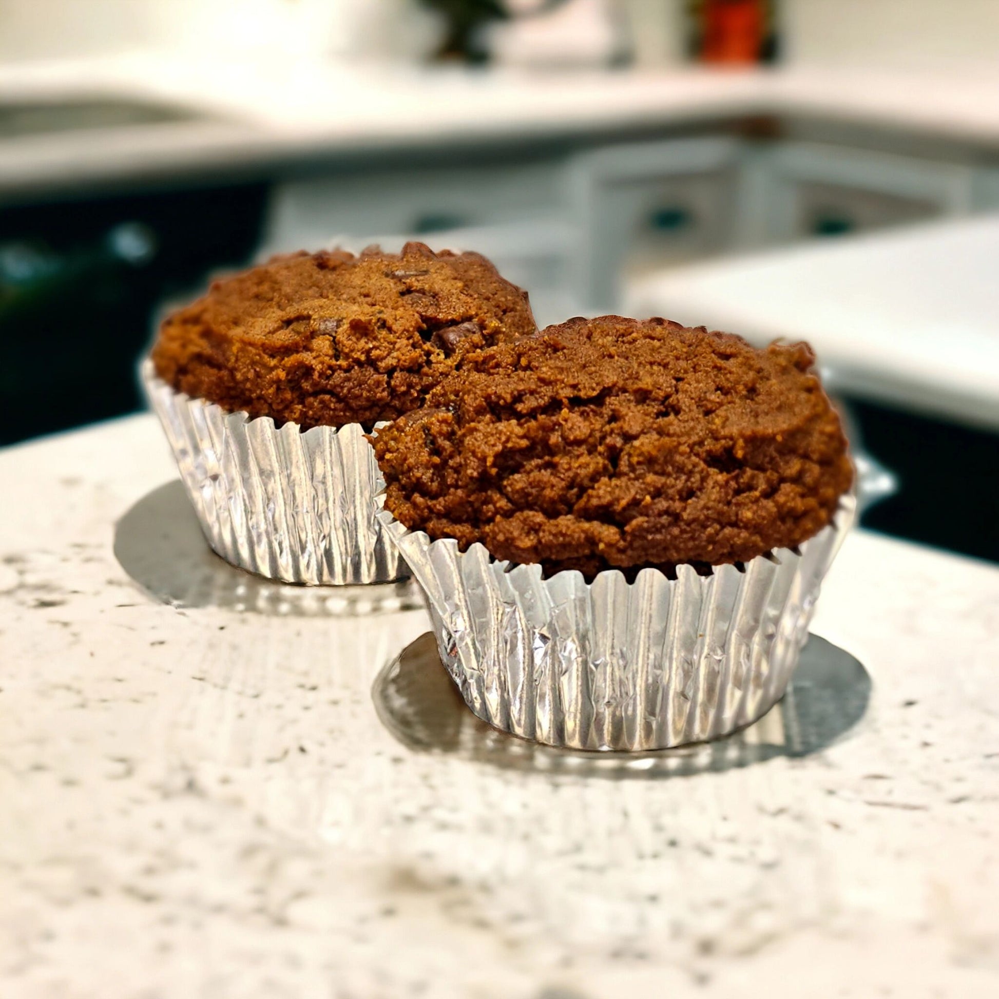 Wholesome sugar-free and gluten-free Double Chocolate Pumpkin Muffins (4pk) for keto diets