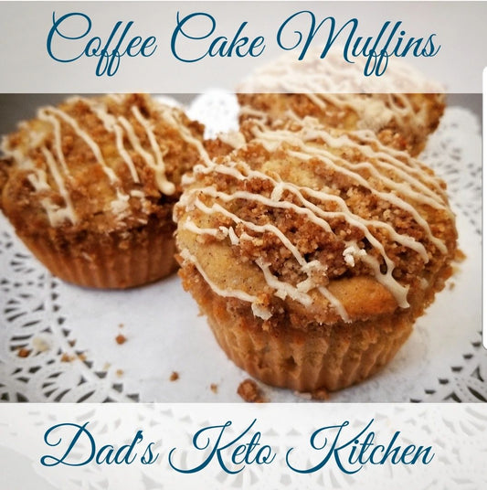 Healthy and tasty keto Coffee Cake Muffins (4 per order) for a guilt-free indulgence