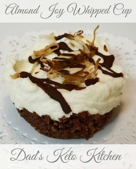 Healthy and tasty keto Almond Joy Whipped Cup for a guilt-free indulgence