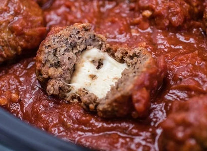 Premium gluten-free and low-carb Mozzarella Stuffed Meatballs (3 servings), perfect for any occasion