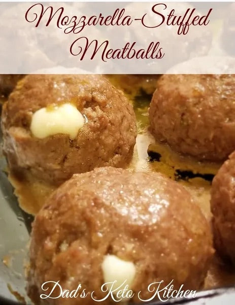 Premium gluten-free and low-carb Mozzarella Stuffed Meatballs (3 servings), perfect for any occasion