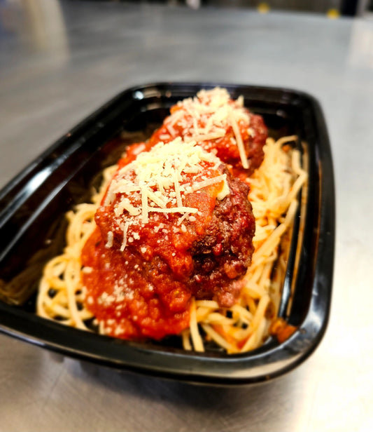 Healthy and tasty keto Mozzarella Stuffed Meatballs w/Palmini for a guilt-free indulgence
