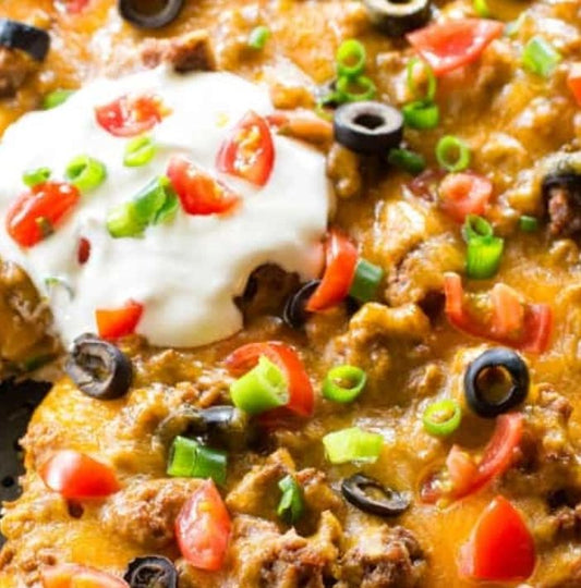 Tasty and nutritious keto Taco Pizza, crafted for a balanced diet