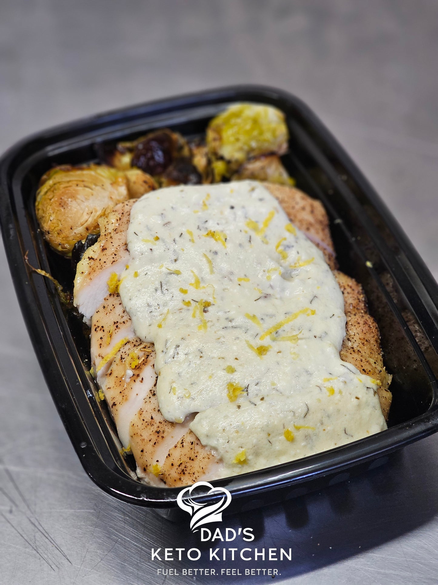 Chicken w/Creamy Lemon Dill Sauce (Net Carbs 3g)